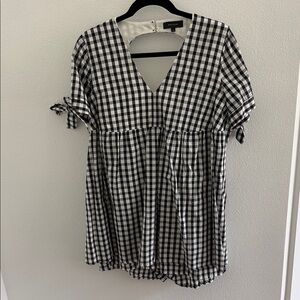 River Island Gingham V-Neck Romper